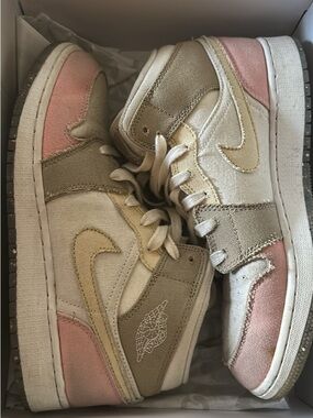 Jordan Kids Sneakers Pink Tan White